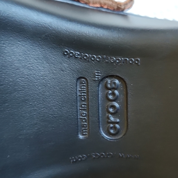Crocs Mules platform leather Size 9 - Picture 10 of 12